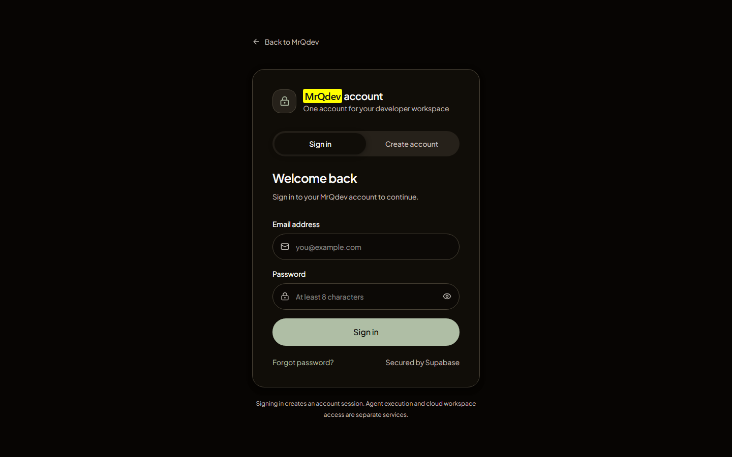 MrQdev Login
