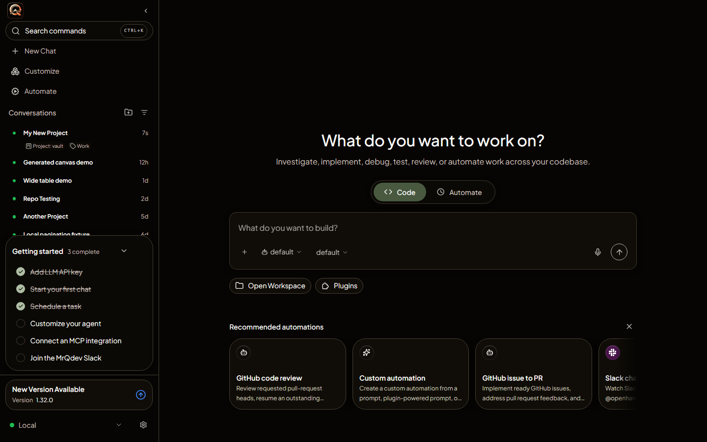 MrQdev Workspace